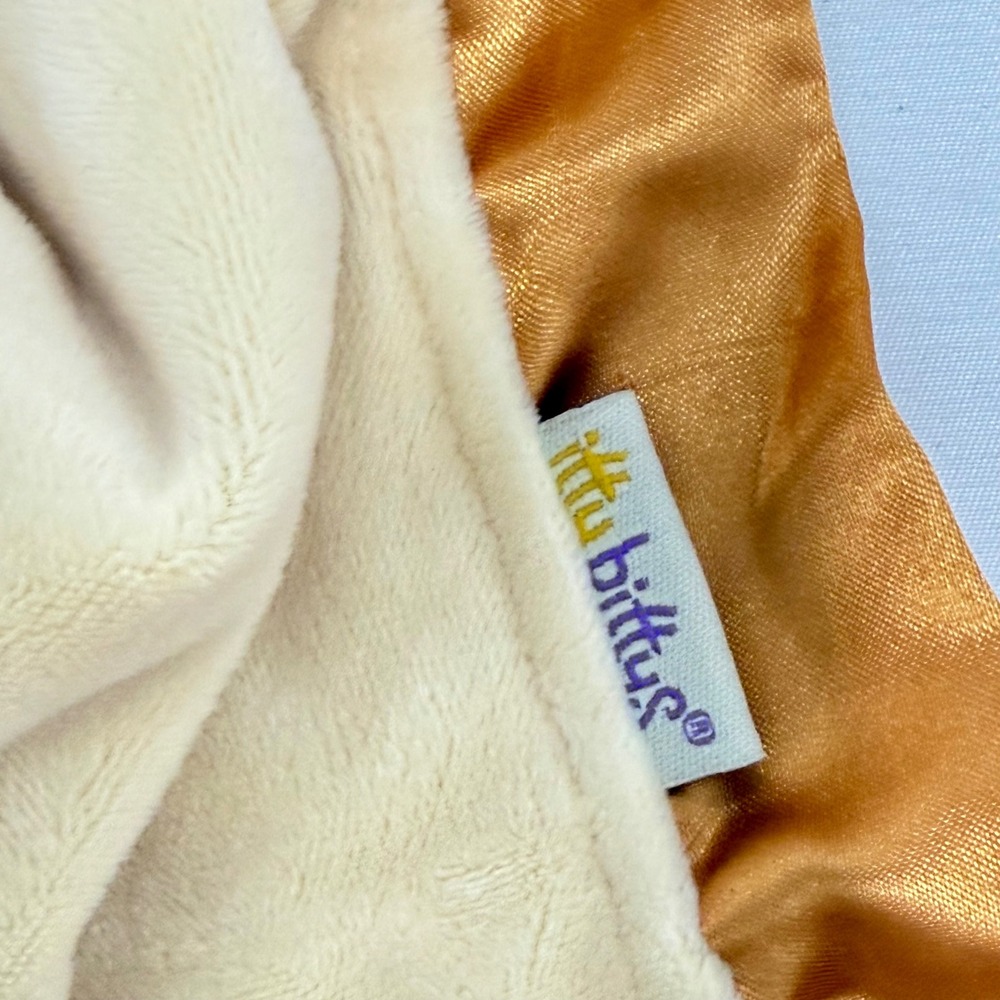 Hallmark Itty Bittys Giraffe Baby Security Blanket Plush Lovey Satin Trim 14x14 - Picture 3 of 6